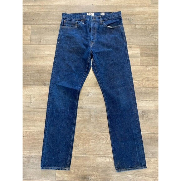 Cartel Blue Inc Mens 34X34 Denim Dark Blue Selvedge Button Fly Jeans - Picture 1 of 13